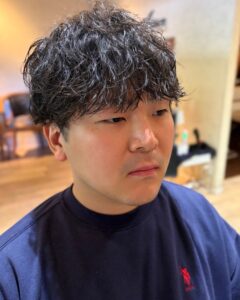 メンズシャドウパーマで朝を短縮
