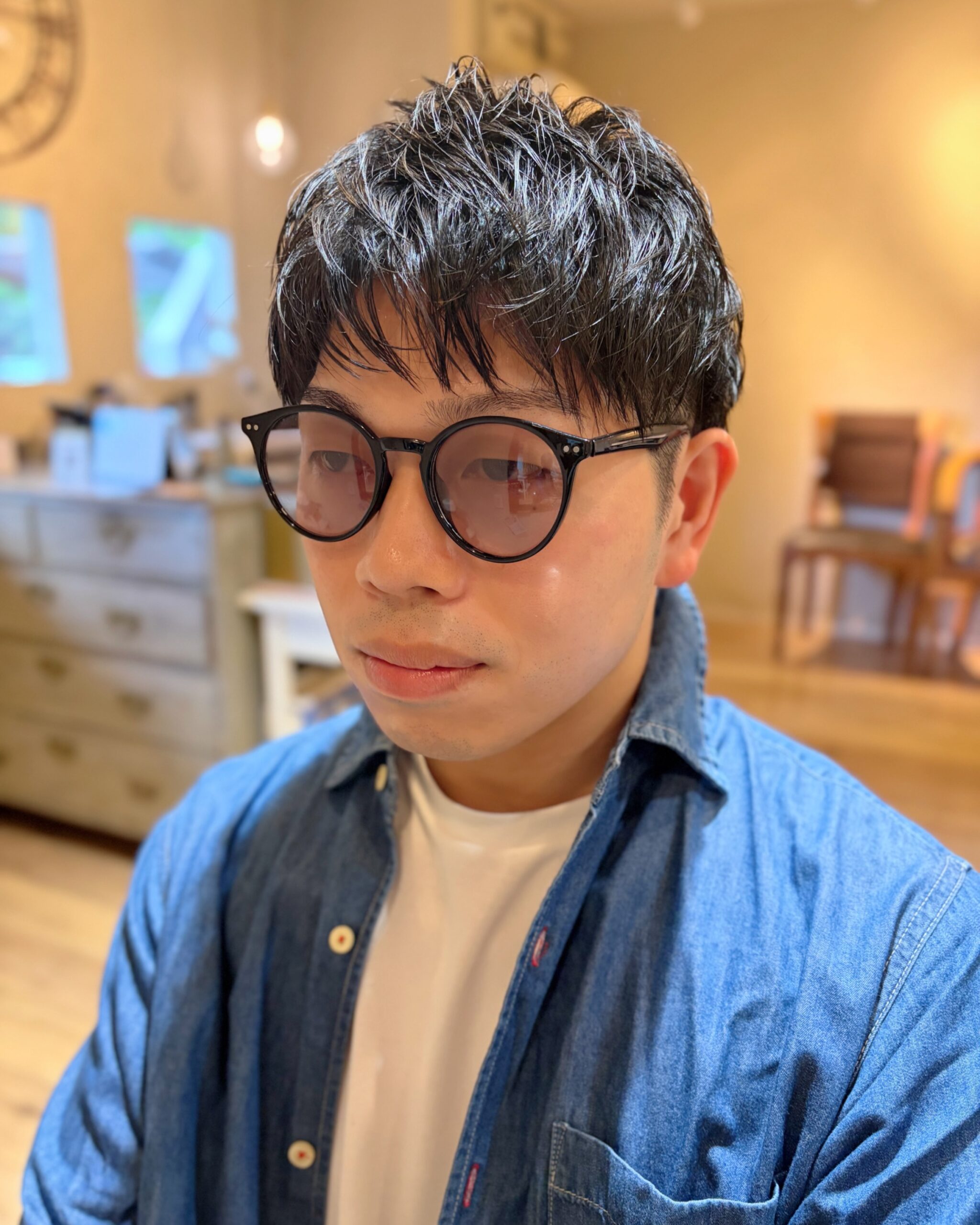 メンズシャドウパーマで朝ラク